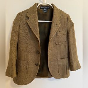 Ralph Lauren Italian Blazer Sport Coat 4T designer jacket 100% linen